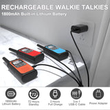 Long Range Rechargeable Walkie Talkies 3 Pack with NOAA Weather Alert, 22 Channels & USB-C Charging for Outdoor Adventures