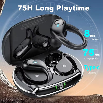 Wireless Earphones Headphones Hifi Music Stereo Sport Noise Reduction Headset Charging Box Led Display HD Call Earbuds
