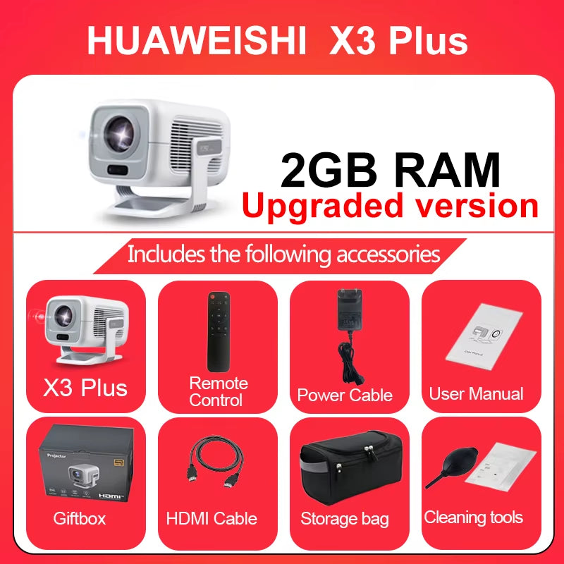 4K Projector Android Native Portable 1080P Auto Focus 600ANSI Video Home Cinema Outdoor Hd Led Projetor