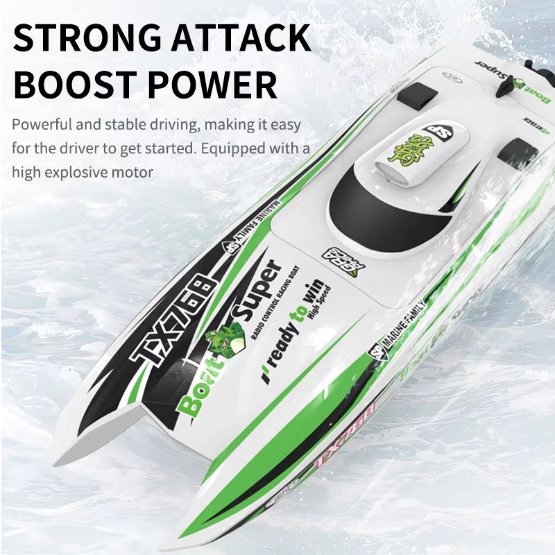 New Full-Proportion Brushless High-Speed Turbo Speed Boat Waterproof Large Electric Remote Control Boat Model Boy Toy