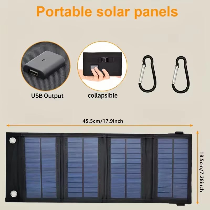 1Pc USB Folding Solar Panel Portable Flexible Small Waterproof 5V Folding Solar Panels Cells for Mobile Phone Battery Charger