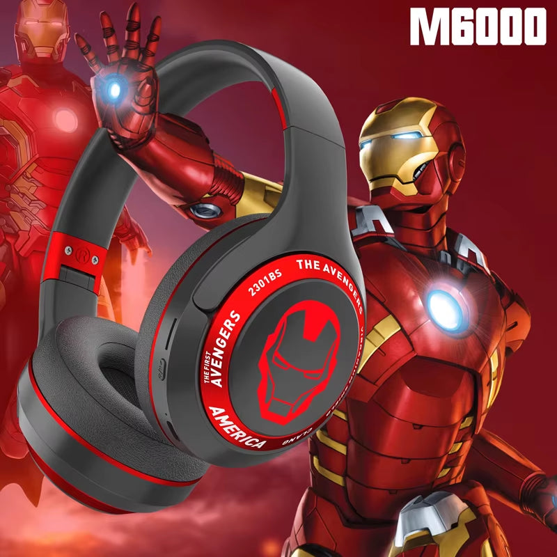 Marvel Spider Man Bluetooth Eagles over Ear Foldable Computer Wireless Headphones Noise Cancellation HIFI Stereo Gaming Headset