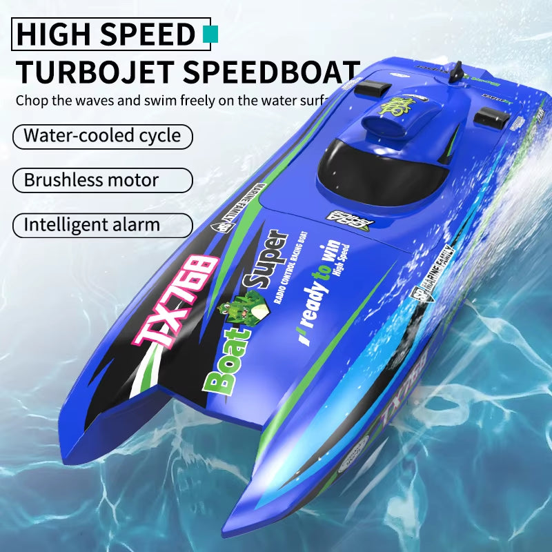 New Full-Proportion Brushless High-Speed Turbo Speed Boat Waterproof Large Electric Remote Control Boat Model Boy Toy