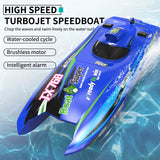 New Full-Proportion Brushless High-Speed Turbo Speed Boat Waterproof Large Electric Remote Control Boat Model Boy Toy