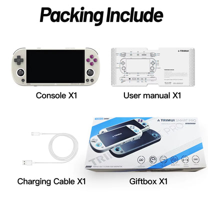 Smart Pro Handheld Game Console 4.96''IPS Screen Linux System Joystick RGB Lighting Smartpro Retro Video Game Player Gift