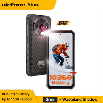 Armor X16 Pro 5G Rugged Phone 10360Mah up to 16GB RAM 256GB ROM 120Hz 6.56" Android Smartphone with Google Gemini