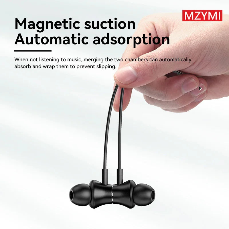 MZYMI I35 Wireless Earphone Bluetooth5.1 Neckband in Ear Headphone 9D Hifi Stereo Sport Running Headset for Android Ios