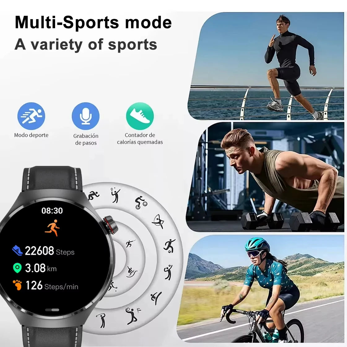 New Men'S Smart Watch HD Screen Heart Rate Bluetooth Call NFC Smartwatch for 2025 Men Women Holiday Gifts