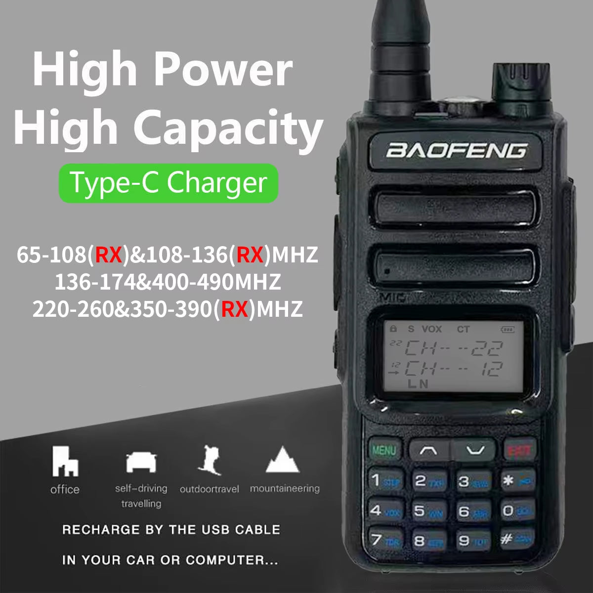 TH-15S TH 15S Ham Handheld Radio 5W Uhf Vhf Two Way Radio Long Range Handheld Dual Band Walkie Talkie