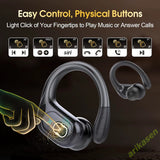 Bluetooth 5.3 Headphones 2024 Wireless Earbuds 75Hrs Sport Bluetooth Earphone with Noise Cancelling Mic IPX7 Waterproof Headsets