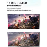 23.8 Inch 144Hz High Refresh Rate IPS Borderless Gaming Monitor 5Ms 99% RGB Gamut 178° View Angle with RGB Lighting Backshell