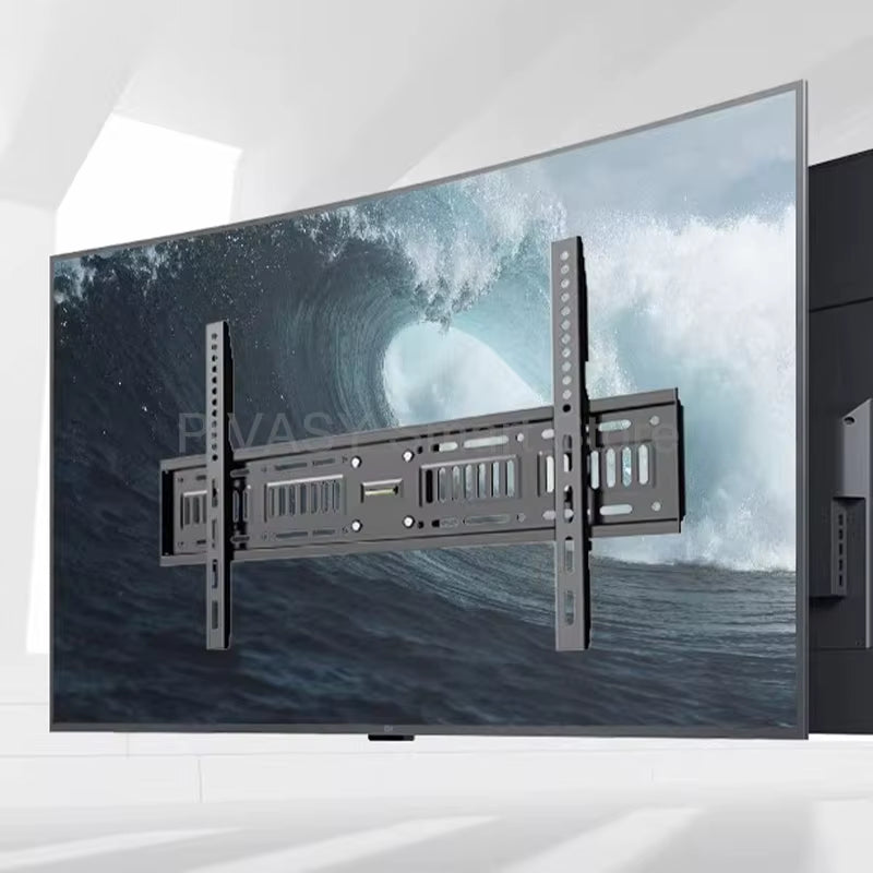 Universal LCD TV Base Stand for 32-65 Inches Desktop Mount Adjustable Height 3-Gear Center Distance Support 45/55/70KG Load