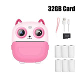 Kids Camera Instant Camera 1080P HD Dual Lens Selfie Digital Camera Print for Girls Boys Christmas Birthday Gifts Toys