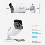 ANNKE 4X Ultra HD 5MP TVI CCTV Camera Outdoor Weatherproof White Security Surveillance System EXIR Night Vision Email Alert Kit