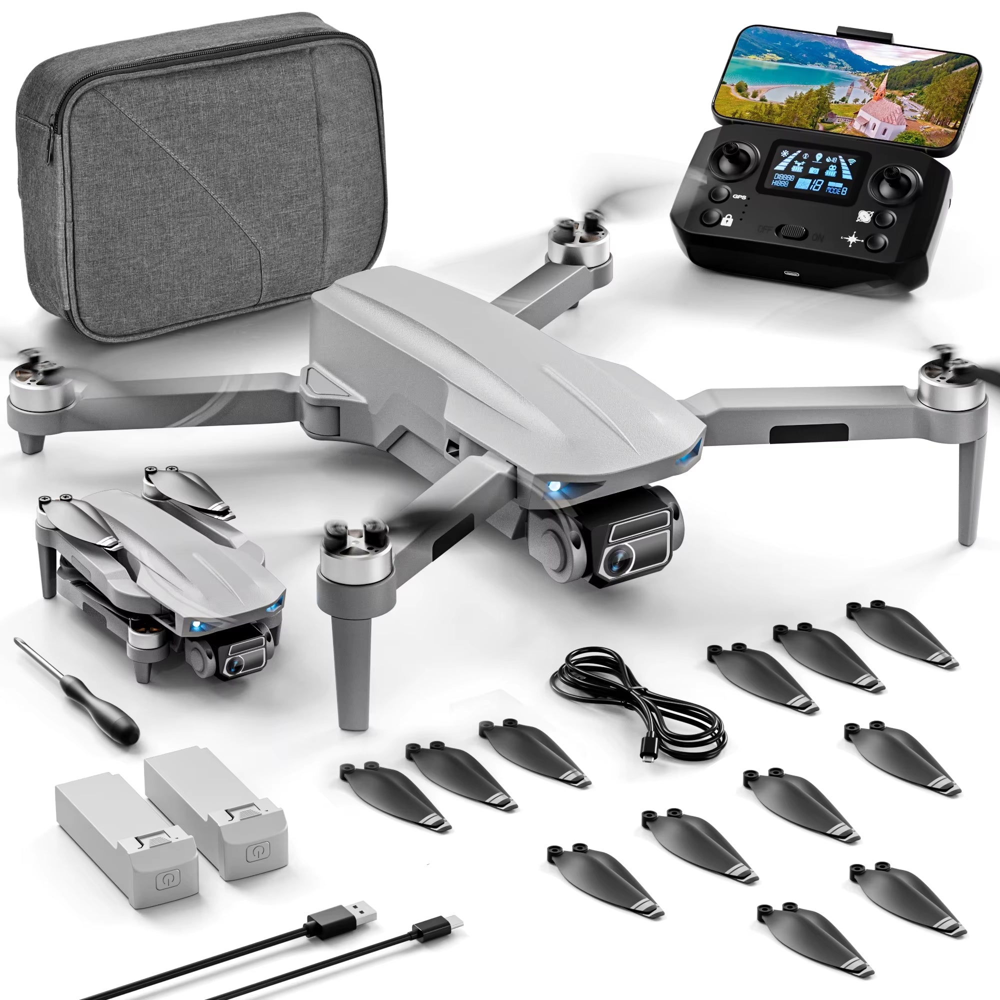 NBD Drone with Camera 4K for Adults Easy GPS Quadcopter for Beginner Brushless Motor 5Ghz Transmission Auto Return Home