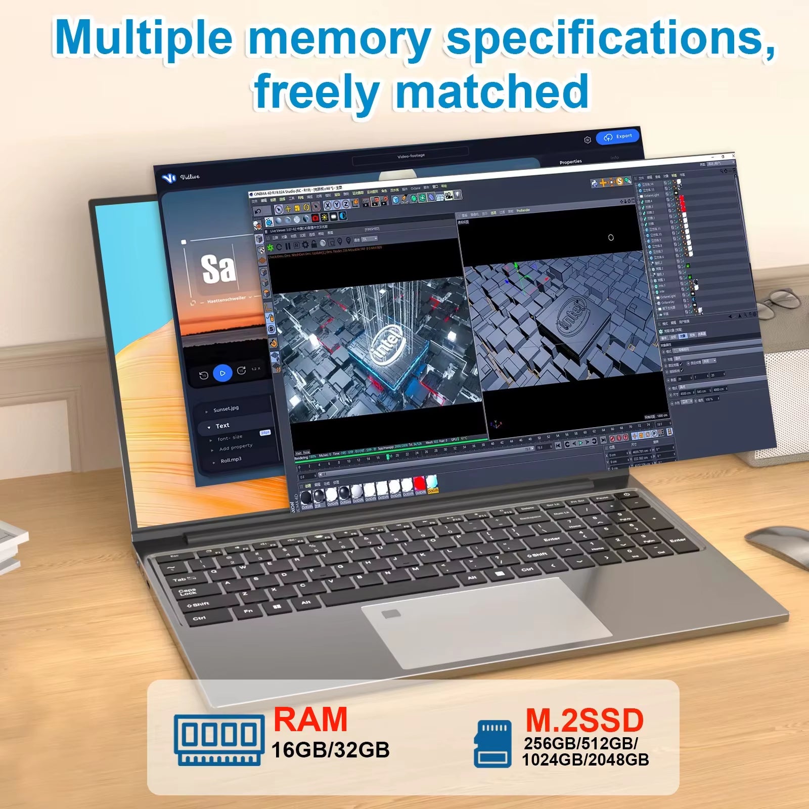 15.6 Inch Gaming Laptop  Core I9 10980HK IPS 1920*1080 Notebook PC Gamer 16GB RAM 1TB SSD Windows 11 Pro Laptop Computer