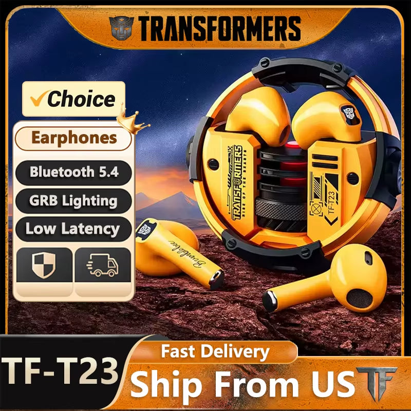 Ship from US  Wireless Bluetooth Earphones Low Latency Gaming Headset TF-T23 HD Call with Mic Earbuds Sport