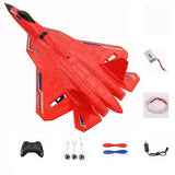 RC Foam Aircraft SU-35 SU-57 2.4G Aircraft with LED Wireless Electronic Control Glider Fixed Wing Aircraft Foam Boys Outdoor Toy