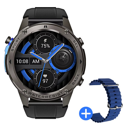 Bw-Voyager1 1.43 Inch AMOLED Double Straps Compass & Barometer 10ATM Waterproof Bluetooth Call Heart Rate Smart Watch