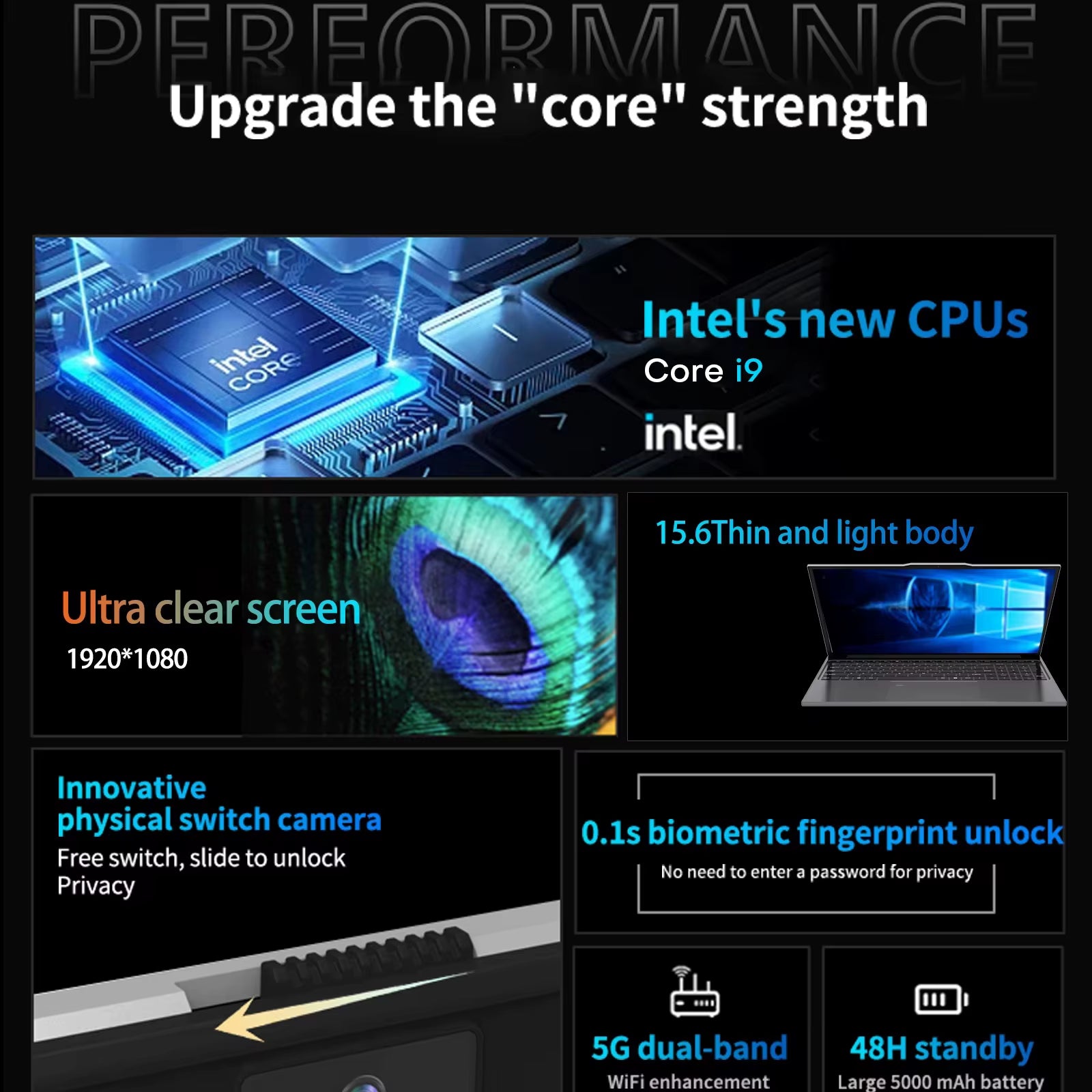 15.6" Portable Gaming Laptop  Core I9-10980Hk IPS 1920*1080 Windows 11 Pro Laptop Computer 16GB RAM 1TB SSD Notebook PC