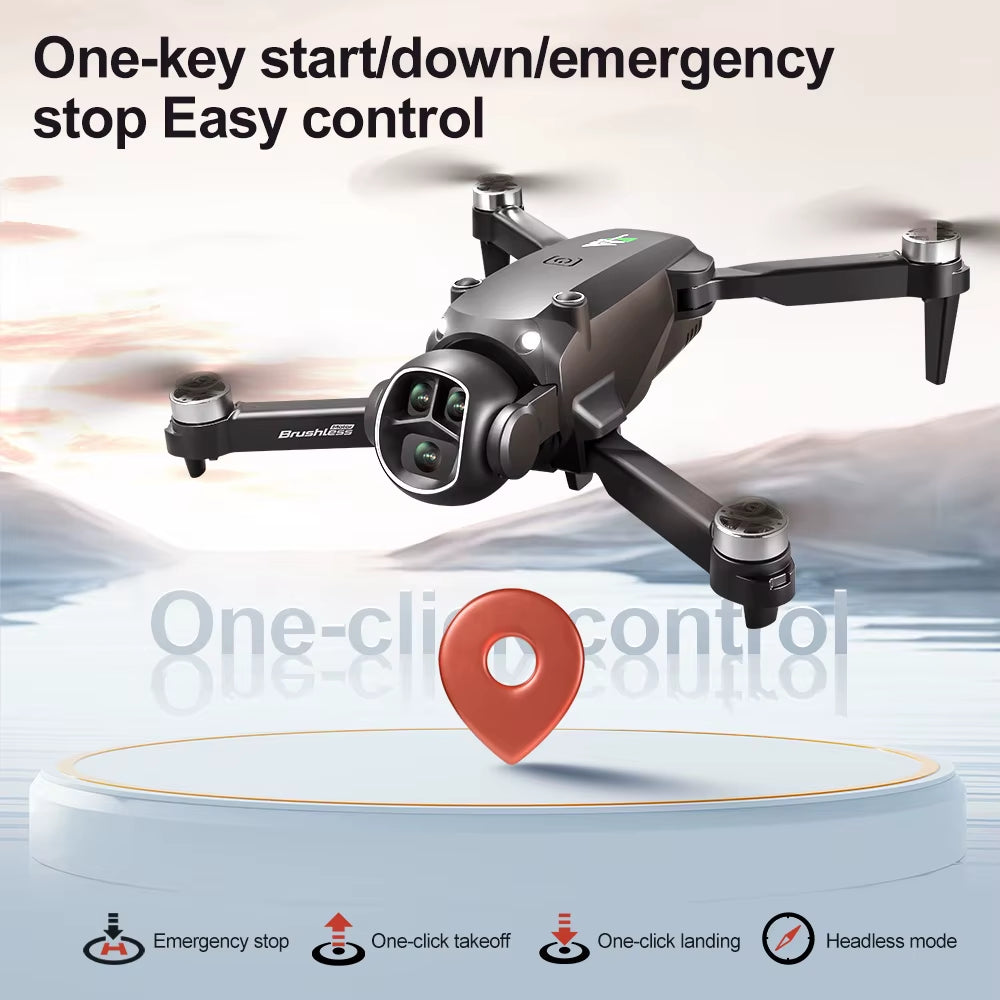 MAX Drone Professional with 3 Batteries 8K Dual Camera Optical Flow Brushless 360° Obstacle Avoidance WIFI FPV RC Dron Toys