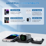 Magnetic Wireless Charger 15W 3 in 1 Fast Charging Portable Type-C Travel for Iphone 16 15 14 13 8 Apple Watch Airpods