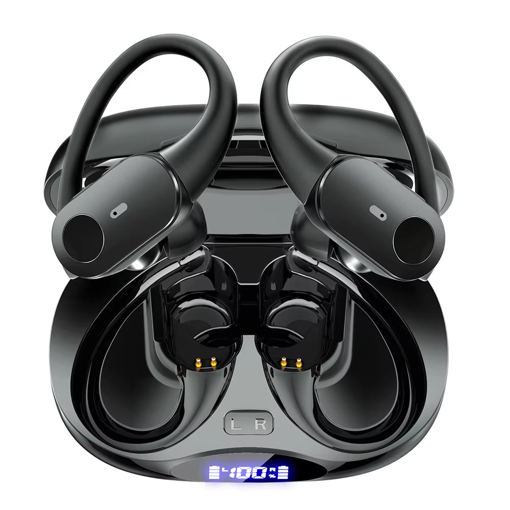 T68 Deep Bass Wireless Earbuds Bluetooth 5.3 TWS Earphones In-Ear LED Display Waterproof True Earphones for Work Gym Sports