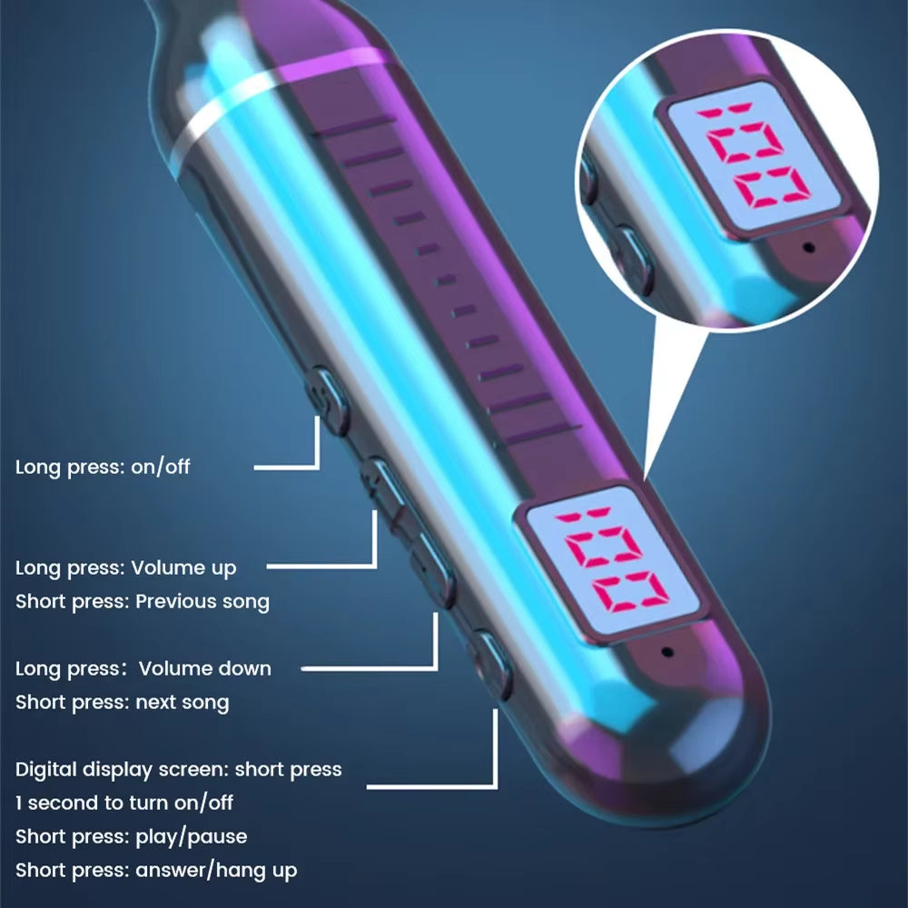 K58 Wireless Earphones Bluetooth 5.3 Neckband Headphones Gaming LED Display HIFI Headset Sports TWS Earbuds with Mic TF Card