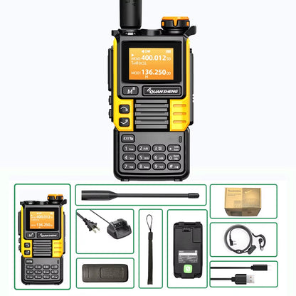 UVK5(99) AM/FM/DTMF Walkie-Talkie 200CH 20-1000MHZ Walkie-Talkie NOAA Weather Forecast with Flash Copy Frequency Tpye-C LCD Disp