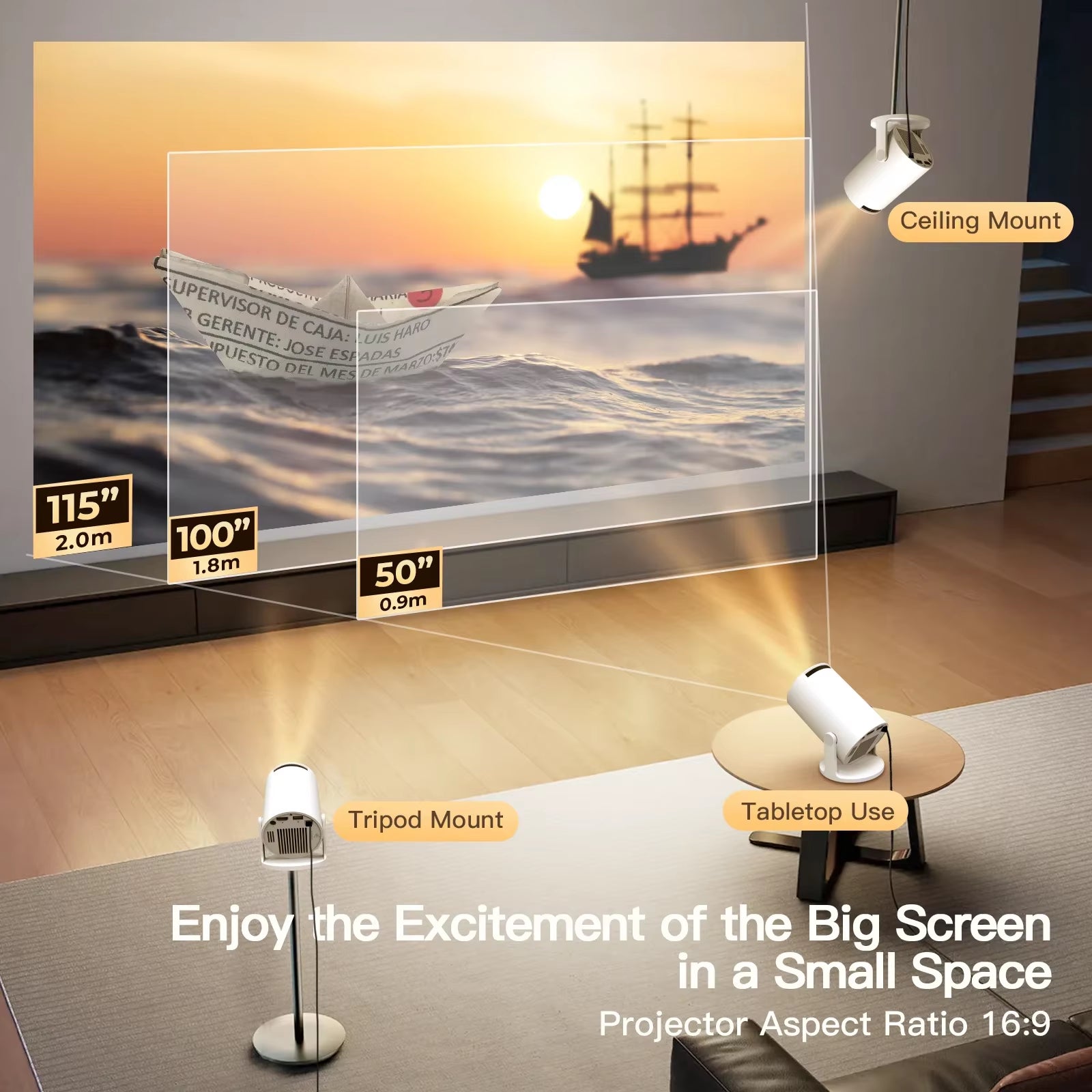 Projector HY300 Pro+ 4K Android 11 Dual Wifi6 300ANSI Allwinner H713 BT5.4 720P Native Outdoor Video Home Theater Cinema