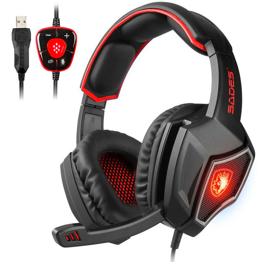 Computer headset kit 7.1 sound with reflective microphone