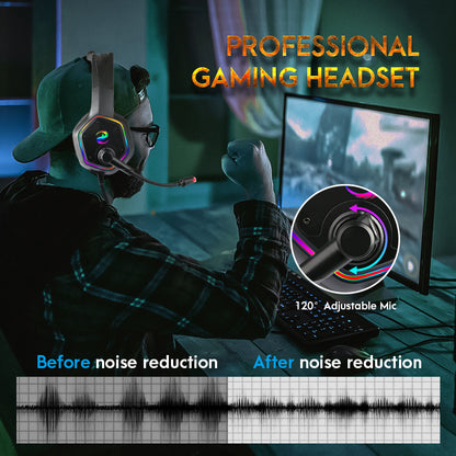 RGB Luminous Noise Reduction Gaming Headset