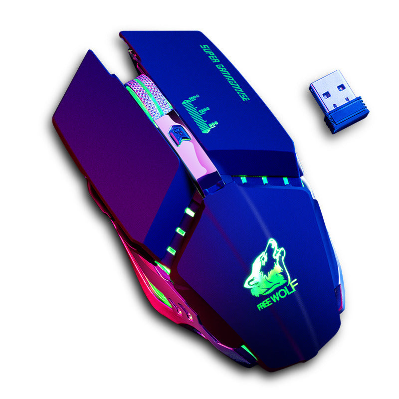 Rechargeable lighting mechanical game mouse