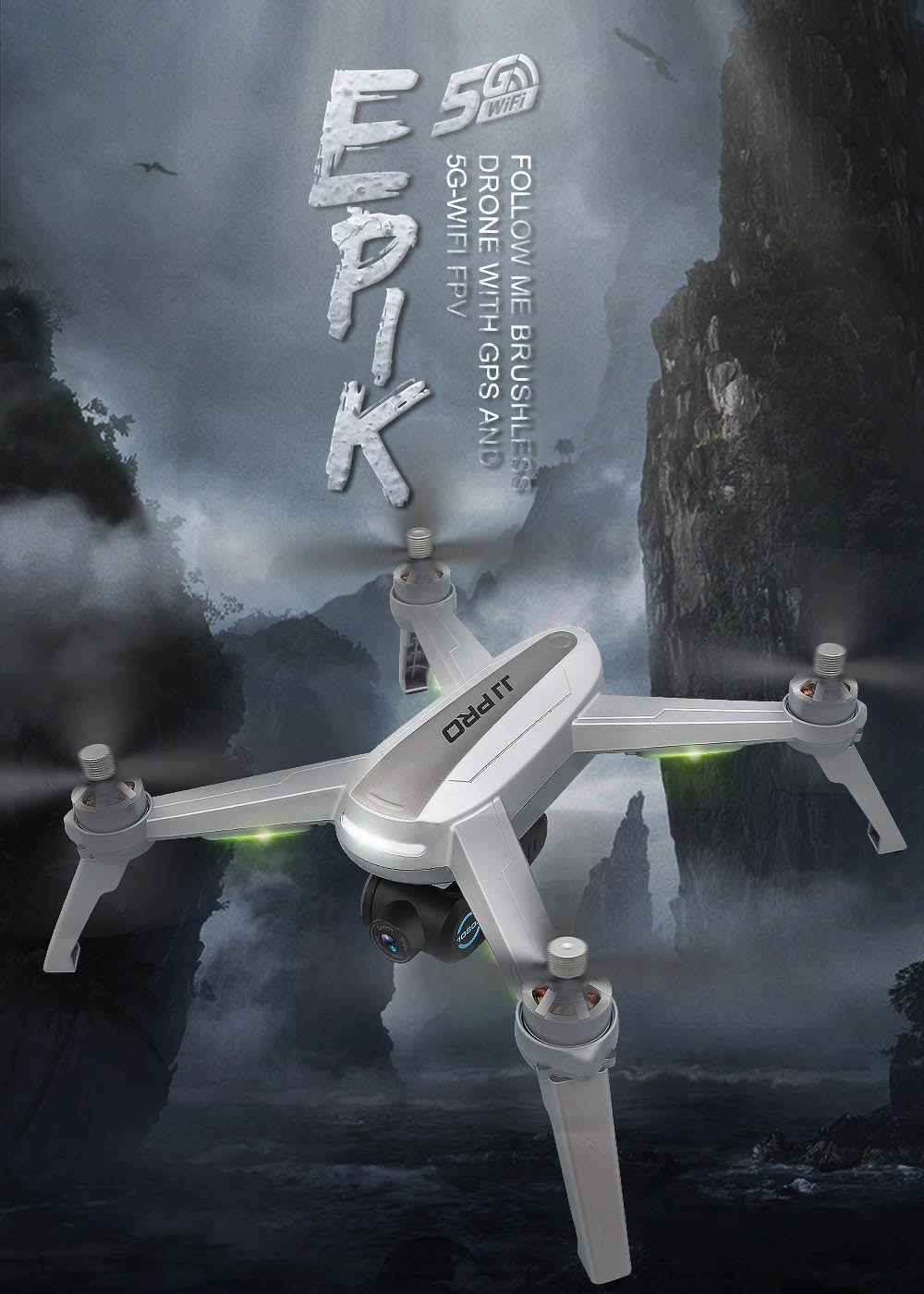 X5 GPS positioning 2K brushless HD aerial drone