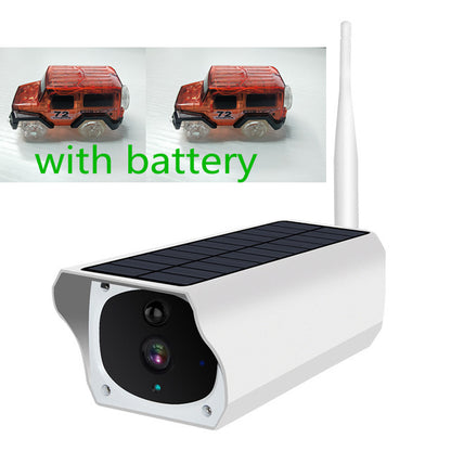 Solar surveillance camera low power camera