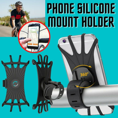 Bicycle Motorcycle MTB Bike Handlebar Silicone Mount Holder For Cell Phone GPS